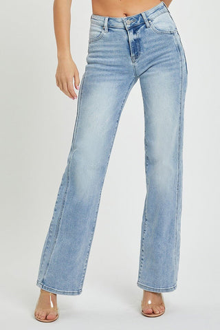 RISEN Luna Light Wash Straight Jeans - Simply Me Boutique