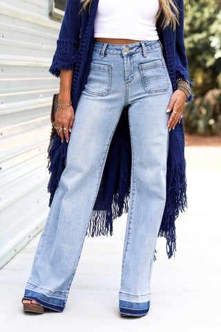 RISEN Reagan High Rise Wide Leg Jeans - Simply Me Boutique