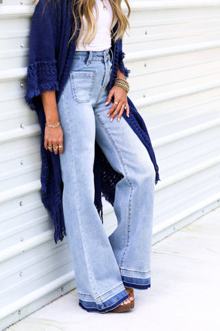 RISEN Reagan High Rise Wide Leg Jeans - Simply Me Boutique