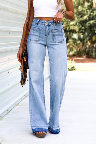 RISEN Reagan High Rise Wide Leg Jeans - Simply Me Boutique