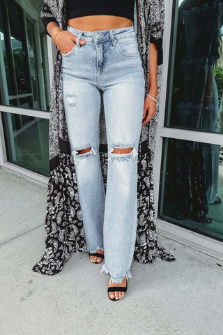 RISEN Scarlett High Rise Wide Leg Jeans - Simply Me Boutique