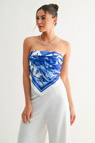 Riviera Romance Scarf Crop Top - Simply Me Boutique