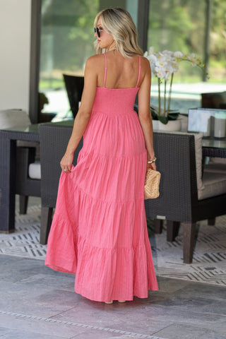 Rosé Kisses Maxi Dress - Simply Me Boutique