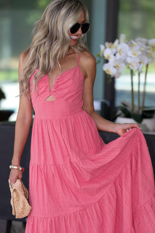 Rosé Kisses Maxi Dress - Simply Me Boutique