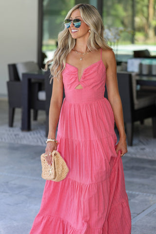 Rosé Kisses Maxi Dress - Simply Me Boutique
