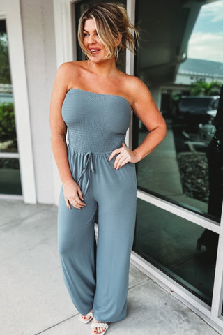 Rumor Going Round Smocked Jumpsuit 3 Colors! - Simply Me Boutique