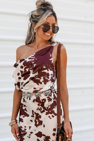 Rustic Charm Satin Ruched Midi Dress - Simply Me Boutique
