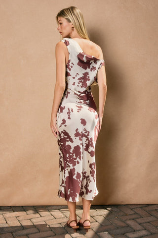 Rustic Charm Satin Ruched Midi Dress - Simply Me Boutique