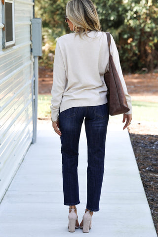SAND BEIGE Better Days Sweater - Simply Me Boutique