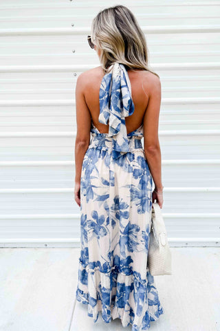 Seaside Bloom Halter Maxi Dress - Simply Me Boutique