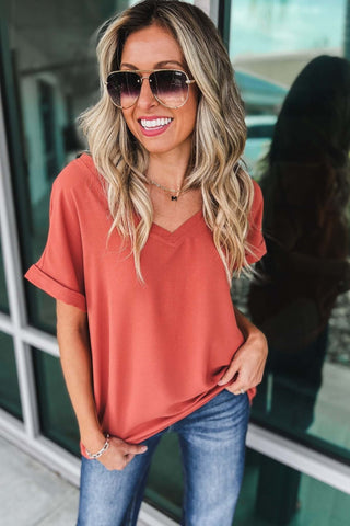 Second Chances V Neck Top - Simply Me Boutique