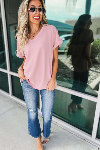 Second Chances V Neck Top - Simply Me Boutique