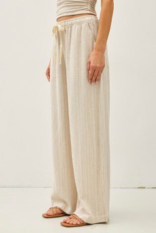 Serenity Breeze Striped Linen Pants - Simply Me Boutique
