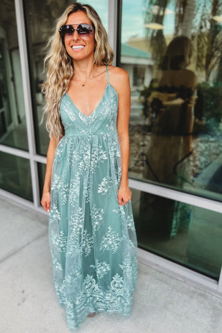 Set Me Free Teal Smocked Back Maxi Dress - Simply Me Boutique