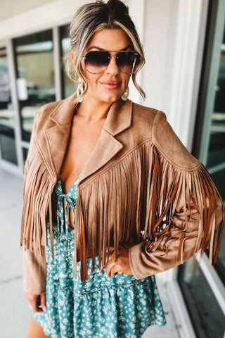 Shake It Suede Moto Fringe Jacket - Simply Me Boutique