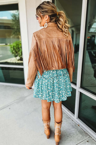 Shake It Suede Moto Fringe Jacket - Simply Me Boutique