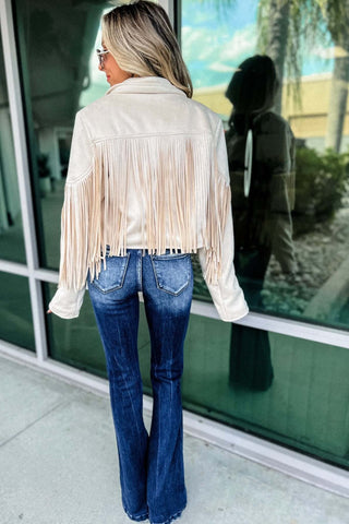 Shake It Suede Moto Fringe Jacket - Simply Me Boutique