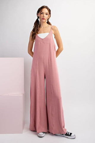 (SHIPS 2/3) Desert Moon Rose Pink Jumpsuit - Simply Me Boutique