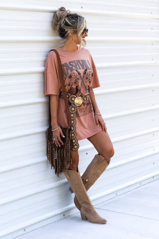 (SHIPS 4/2) Nashville Oversized Graphic Shirt Dress - Simply Me Boutique