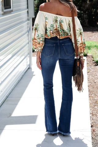 (SHIPS 6/9) KANCAN Alyssa High Rise Flare Jeans - Simply Me Boutique