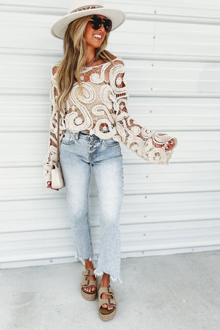 *SHIPS 9/9* The Marlowe Lace Crochet Top - Simply Me Boutique