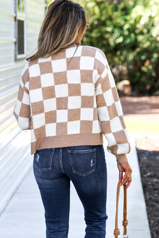Shorter Length Checkered Cardigan - Simply Me Boutique