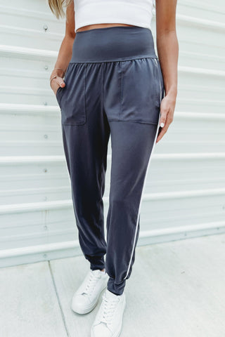 Side Hustle Butter Soft Piped Joggers 2 COLORS! - Simply Me Boutique