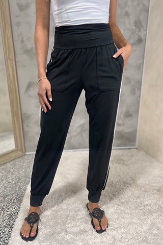 Side Hustle Butter Soft Piped Joggers 2 COLORS! - Simply Me Boutique