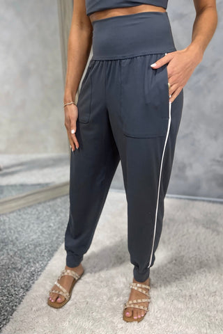 Side Hustle Butter Soft Piped Joggers 2 COLORS! - Simply Me Boutique