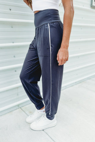Side Hustle Butter Soft Piped Joggers 2 COLORS! - Simply Me Boutique