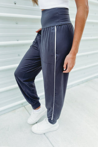 Side Hustle Butter Soft Piped Joggers 2 COLORS! - Simply Me Boutique