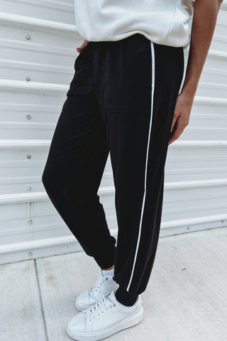 Side Hustle Butter Soft Piped Joggers 2 COLORS! - Simply Me Boutique