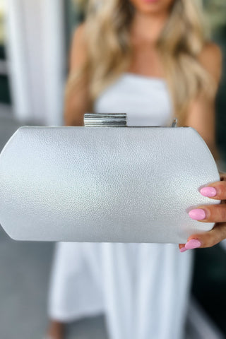 Silver Elegance Clutch - Simply Me Boutique