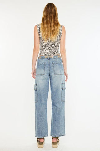 Size 1 - KANCAN Katie Low Slung Tie Front Jeans - Simply Me Boutique