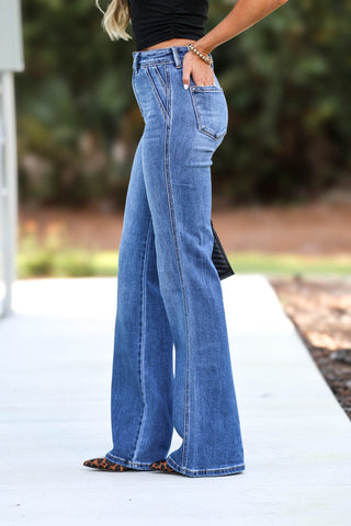 SIZE 13 & 15 - KANCAN Victoria Ultra High Rise Flare Jeans - Simply Me Boutique