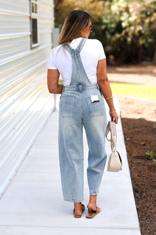 SIZE S - KANCAN Addie Barrel Overalls Non-Stretch - Simply Me Boutique