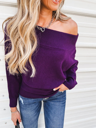 Skip a Beat Off Shoulder Sweater - Simply Me Boutique