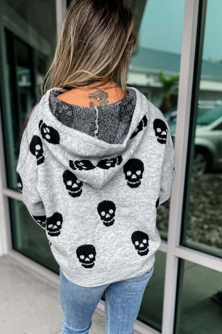 *Skull Hoodie Sweater 2 COLORS! - Simply Me Boutique