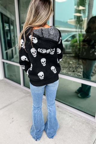 *Skull Hoodie Sweater 2 COLORS! - Simply Me Boutique