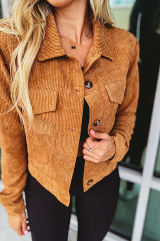 So Long Summer Black Corduroy Jacket - Simply Me Boutique