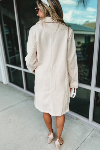 Soft Elegance Cream Two Button Coat - Simply Me Boutique