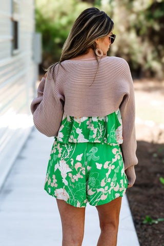 Soft Spoken Mocha Bolero Top - Simply Me Boutique