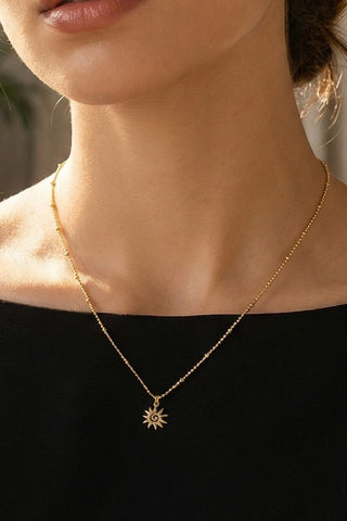 Spiral Sun Pendant Necklace (Gold, Rhodium) - Simply Me Boutique