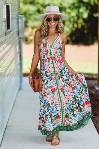 Spring Mosaic Maxi Dress - Simply Me Boutique