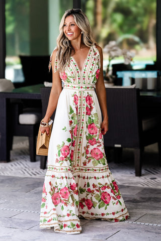 Springtime Serenade Floral Maxi Dress - Simply Me Boutique