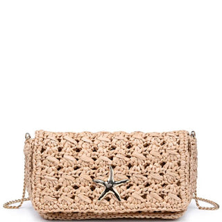 Starfish Hand Woven Straw Crossbody Bag - Simply Me Boutique