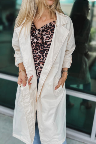 Start Over Again Belted Ivory Coat - Simply Me Boutique