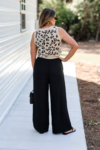 Stop the World Sleeveless Leopard Knit Top - Simply Me Boutique