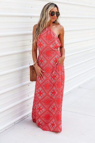 Story Teller Bandana Print Halter Midi Dress - Simply Me Boutique