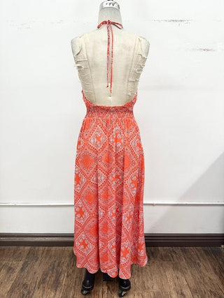 Story Teller Bandana Print Halter Midi Dress - Simply Me Boutique